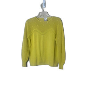 Vtg 1990s Y2K Mondi Yellow Sweater EU 38 US M West Germany